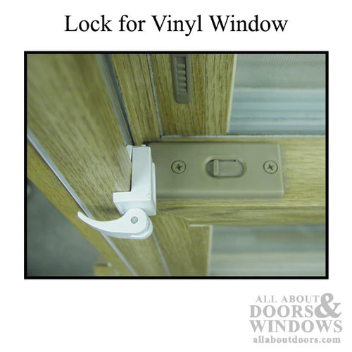 Lock for Vinyl Windows - White - Lock for Vinyl Windows - White