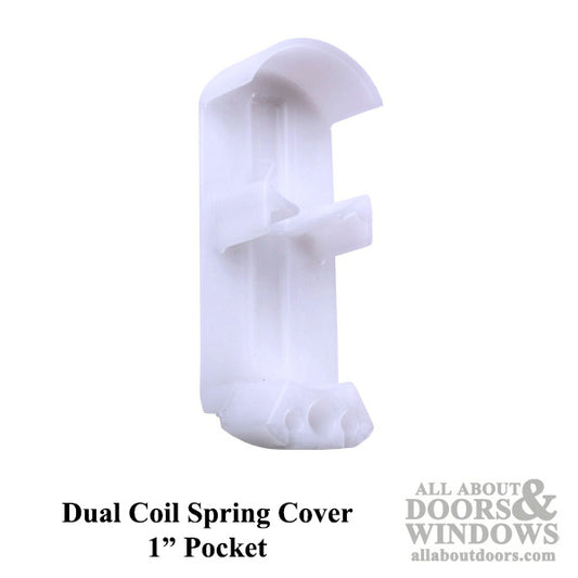 Support Cover, Dual Coil Spring, 1 inch Pocket - White