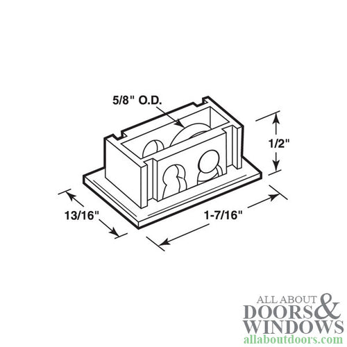 Roller Assembly (Flat) - Sliding Windows, Nylon / Steel - Roller Assembly (Flat) - Sliding Windows, Nylon / Steel
