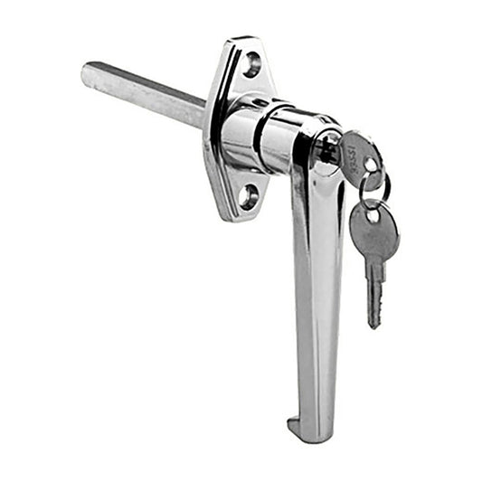 Locking L Handle with Keys for Garage Doors, Campers, & RVs