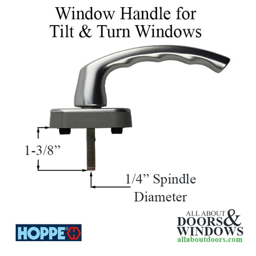 Luxembourg Non-Locking Handle Tilt & Turn Windows  / Balcony Doors - Silver - Luxembourg Non-Locking Handle Tilt & Turn Windows  / Balcony Doors - Silver