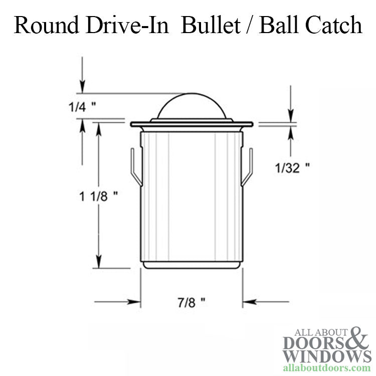 Drive-in Bullet / Ball Catch with 7/8