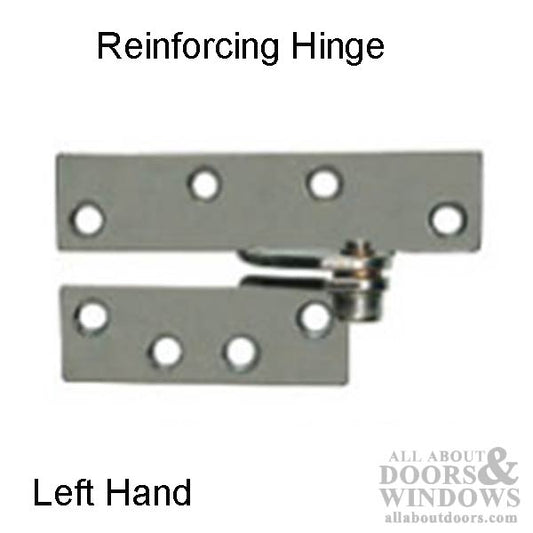 Reinforcing hinge, Left Hand - US26D Satin Chrome