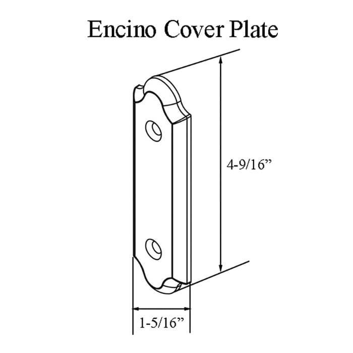 Andersen Gliding Door Cover Plate, Encino Style - Distressed Bronze - Andersen Gliding Door Cover Plate, Encino Style - Distressed Bronze