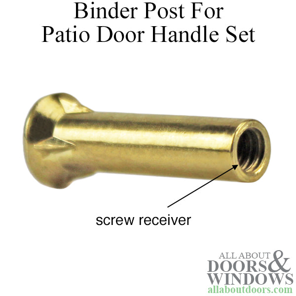 Screw Receiver / Binder Post for Patio Door Handle Set Trim Handle Set - Screw Receiver / Binder Post for Patio Door Handle Set Trim Handle Set