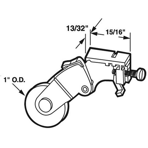 Adjustable Roller Assembly with 1 Inch Steel Wheel for Sliding Screen Door - Adjustable Roller Assembly with 1 Inch Steel Wheel for Sliding Screen Door