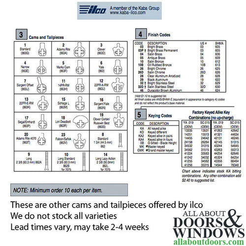 Mortise Cylinder, 1-1/8