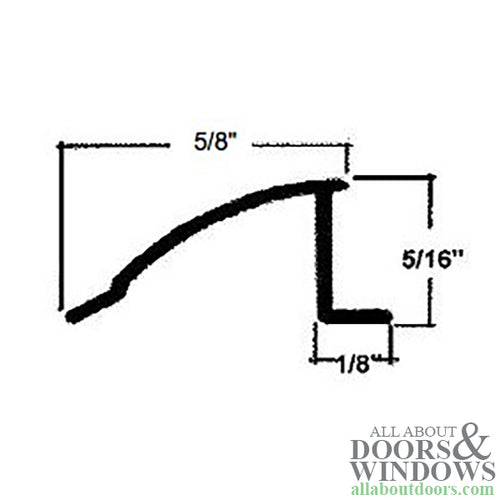 Vinyl Glazing Bead, 3-Line Shape, 6' - White - Vinyl Glazing Bead, 3-Line Shape, 6' - White