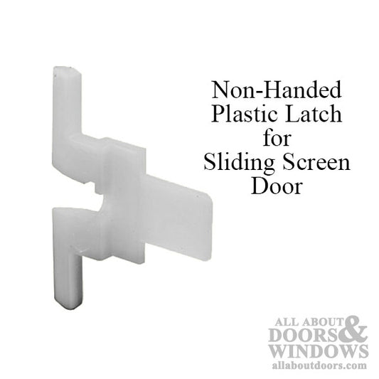 Non-Handed Plastic Latch for Sliding Screen Door - Offwhite