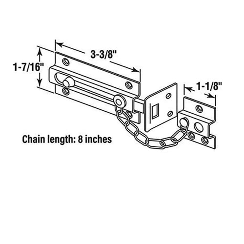 Chain Lock - Deadbolt - Heavy Duty - Solid Brass - Chain Lock - Deadbolt - Heavy Duty - Solid Brass