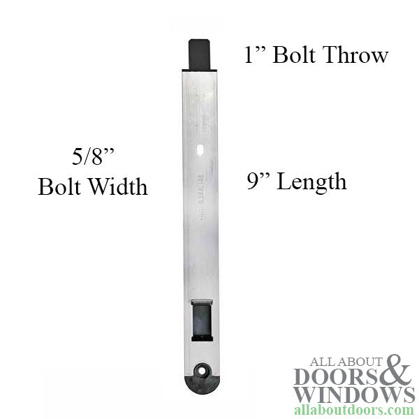 9 Inch Magnum Flush Slide Bolt 1/4