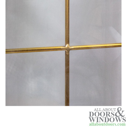 Rectangular 6-LITE Beveled Glass Door Lite 9-7/8 x 37-3/4, Brass Caming - Rectangular 6-LITE Beveled Glass Door Lite 9-7/8 x 37-3/4, Brass Caming