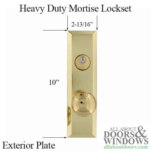 Heavy Duty Mortise Lockset, 2-1/2