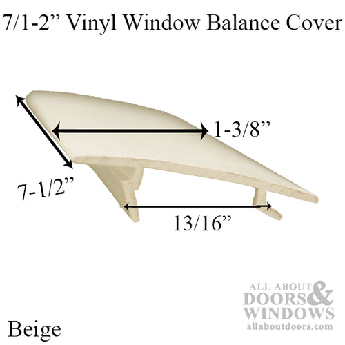 Window balance cover, vinyl filler bead 7-1/2 - Window balance cover, vinyl filler bead 7-1/2