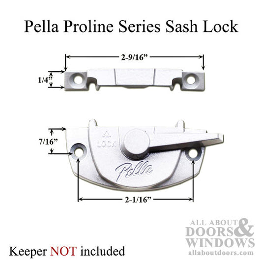 Sash Lock , Sweep Latch w/ Lugs. 2-1/16 holes  Pella- Choose Color