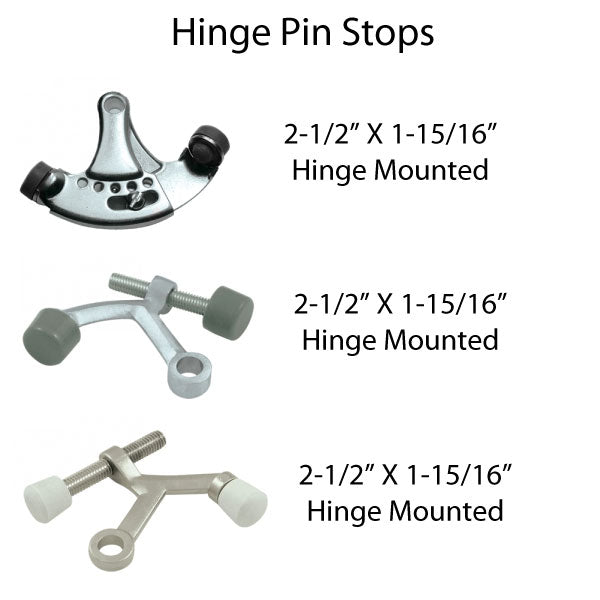 Adjustable Hinge Pin Stop, Solid Brass  - Choose Finish - Adjustable Hinge Pin Stop, Solid Brass  - Choose Finish