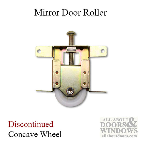 Mirror closet door roller 1-1/2 Nylon concave wheel