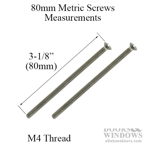Screw, Metric - M4 x 80mm (3-1/8