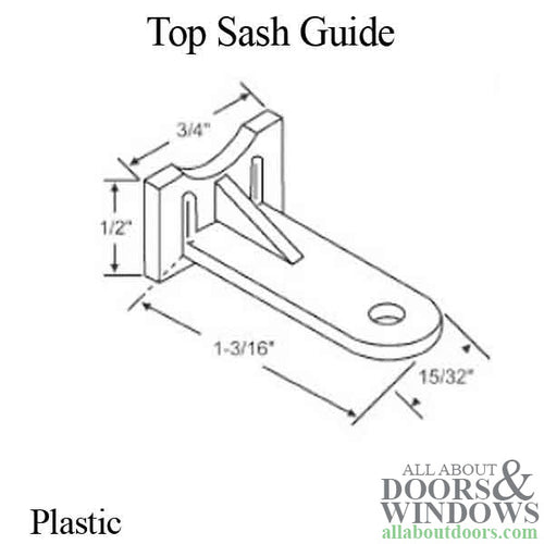 Top Sash Guide/Cam - Plastic - Top Sash Guide/Cam - Plastic