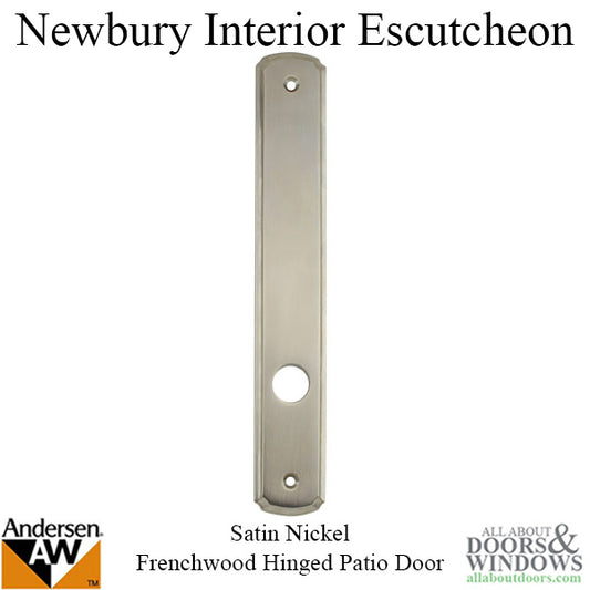 Newbury Passive Interior Escutcheon Plate - Satin Nickel