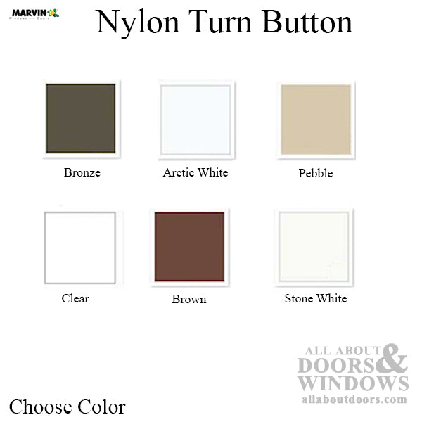 Marvin Nylon Turn Button for Energy Panels - Choose Color - Marvin Nylon Turn Button for Energy Panels - Choose Color