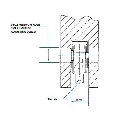 Tandem Roller, 1-1/4  Steel wheel, 3/4 Housing - Tandem Roller, 1-1/4  Steel wheel, 3/4 Housing