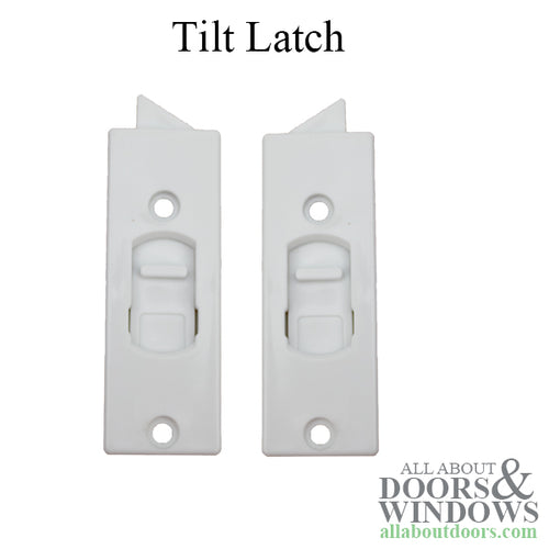 Tilt Latch - Vinyl Window Tilt Latch Hardware, Vinyl - White - Pair - Tilt Latch - Vinyl Window Tilt Latch Hardware, Vinyl - White - Pair