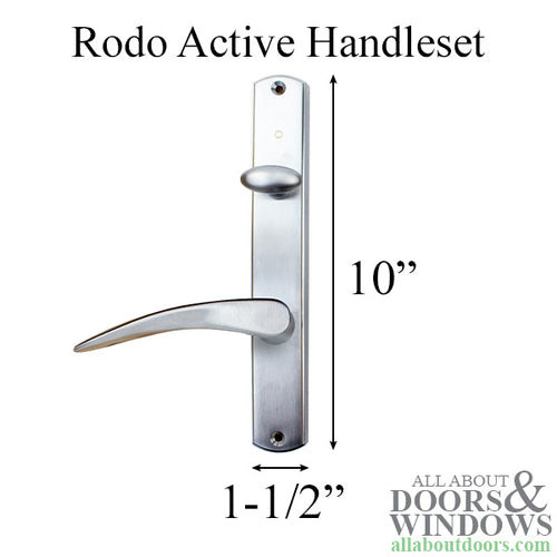 Hoppe Rodo’s complete active handle set for 2 ¼” door offset lock- Brushed Chrome - Hoppe Rodo’s complete active handle set for 2 ¼” door offset lock- Brushed Chrome