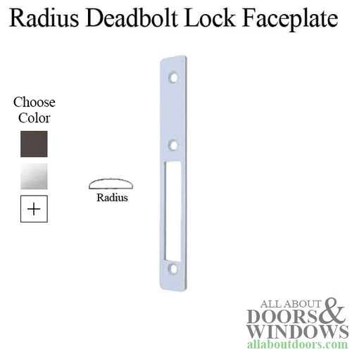 Radius Deadbolt Lock Faceplate, Choose Color - Radius Deadbolt Lock Faceplate, Choose Color