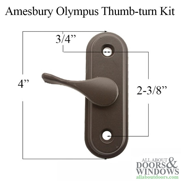 Olympus Thumb-turn Kit with 2772 Short Plate and Screws - Olympus Thumb-turn Kit with 2772 Short Plate and Screws