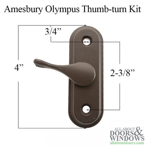 Olympus Thumb-turn Kit with 2772 Short Plate and Screws - Olympus Thumb-turn Kit with 2772 Short Plate and Screws