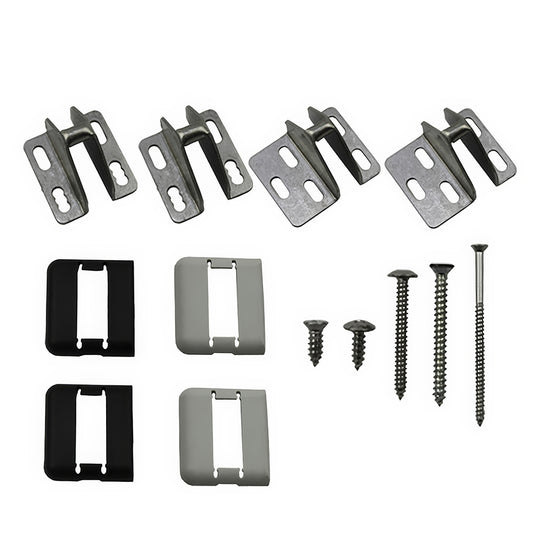 Sliding Door Lock Keeper Adjustment Replacement Strike Kit - Stainless Steel
