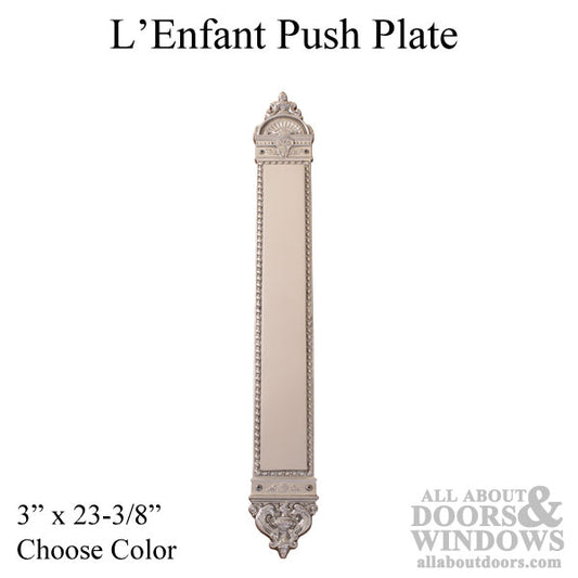 L'Enfant Push Plate 3" x 23-3/8"