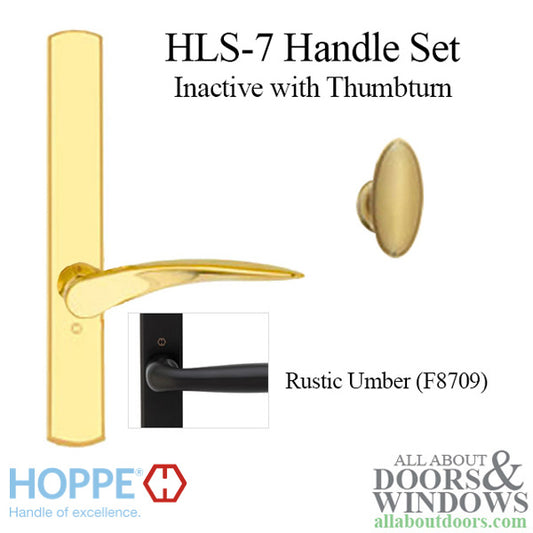HOPPE Handle Set with Rodos Lever Non Keyed Inactive Rustic Umber