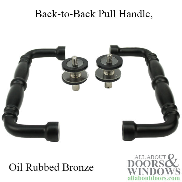 Door Pull 6 Inch, Victorian Style, Back-to-Back Pull Handle, Oil Rubbed Bronze - Door Pull 6 Inch, Victorian Style, Back-to-Back Pull Handle, Oil Rubbed Bronze