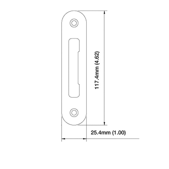HOPPE Strike Plate Radius Tongue Rustic Umber - HOPPE Strike Plate Radius Tongue Rustic Umber