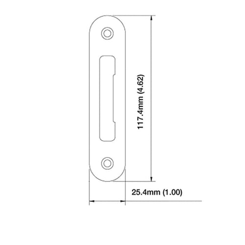 HOPPE Strike Plate Radius Tongue Rustic Umber - HOPPE Strike Plate Radius Tongue Rustic Umber