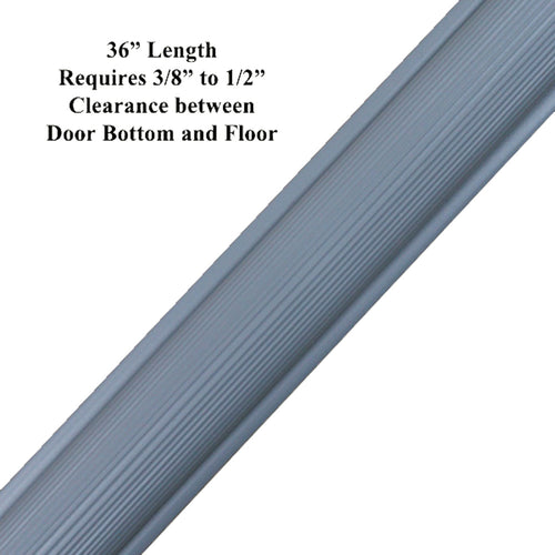 36 Inch by 1-1/16 Inch Vinyl Threshold Replacement Insert for SDS Doors - Gray - 36 Inch by 1-1/16 Inch Vinyl Threshold Replacement Insert for SDS Doors - Gray
