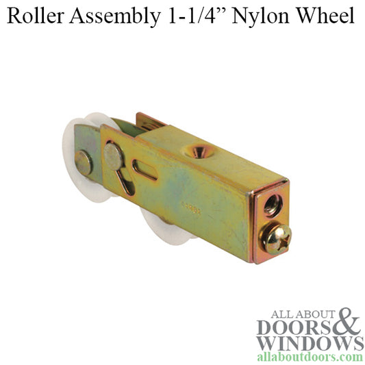 1-1/4  Tandem Nylon wheel Roller Assembly, 11/16 Housing