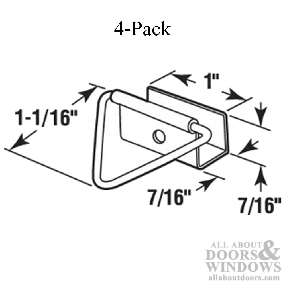 Window Screen Bottom Latch, 7/16 x 1