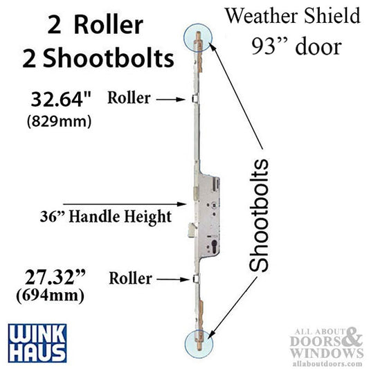 Winkhaus 5-Point Roller/Shootbolt Multipoint Lock for Weathershield pre-3/2002