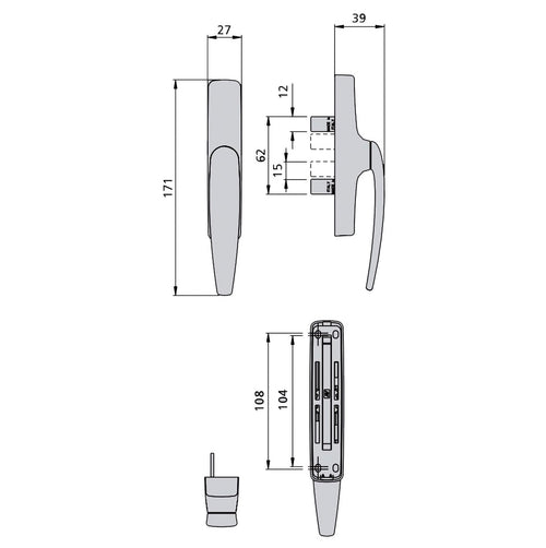 Cremonese Dual Blade 104-108mm Screw Centers - Cremonese Dual Blade 104-108mm Screw Centers