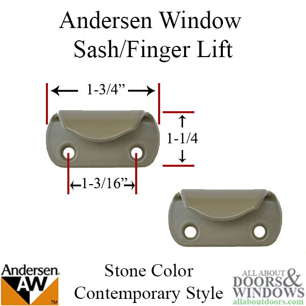 Andersen Contemporary Finger Lift,  Metal - Stone - Andersen Contemporary Finger Lift,  Metal - Stone