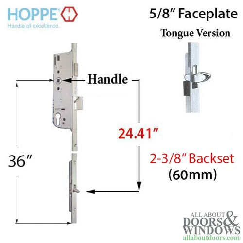 Hoppe 16mm Manual 60/92 Gear, Tongue at 24.41