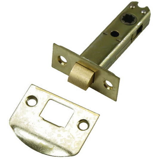 Latch, Passage, 2-3/8" backset, 9/32" Spindle, Square Corners - Brass