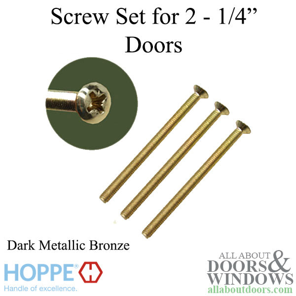 Hoppe 65mm Screw Pack for Back Plates – Dark Metallic Bronze – 3 Pack - Hoppe 65mm Screw Pack for Back Plates – Dark Metallic Bronze – 3 Pack
