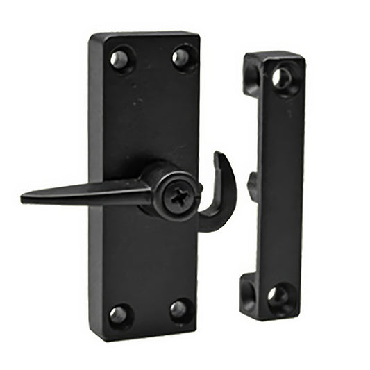 Right Hand Surface Mount Latch for Sliding Screen Door - Black