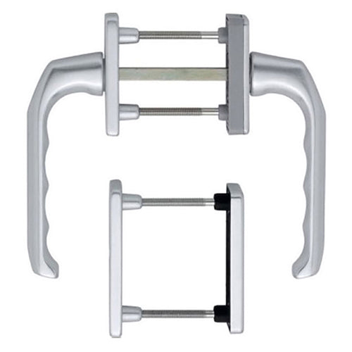 HOPPE London, Tilt Turn window non keyed handle with cylinder Rosette 90° Stop  Silver - HOPPE London, Tilt Turn window non keyed handle with cylinder Rosette 90° Stop  Silver