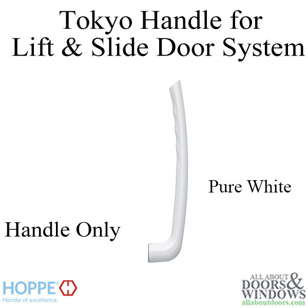 Tokyo Handle for Lift and Slide Door System - Pure White - Tokyo Handle for Lift and Slide Door System - Pure White