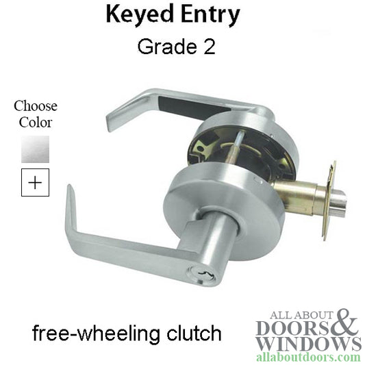 Entry Lever Lock, 2-3/4bs,  Commercial Grade 2 - Choose Color